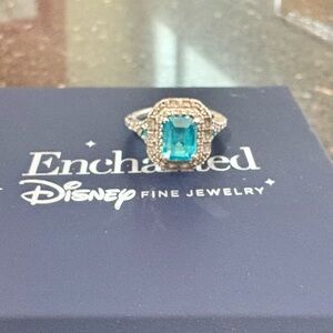 Disney-Inspired Enchanted Cinderella London Blue Topaz Silver Ring